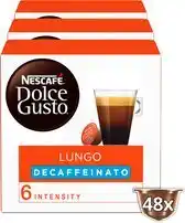 Bol.com Nescafé Dolce Gusto capsules Lungo Decaffeinato - 48 koffiecups voor 48 koppen koffie aanbieding