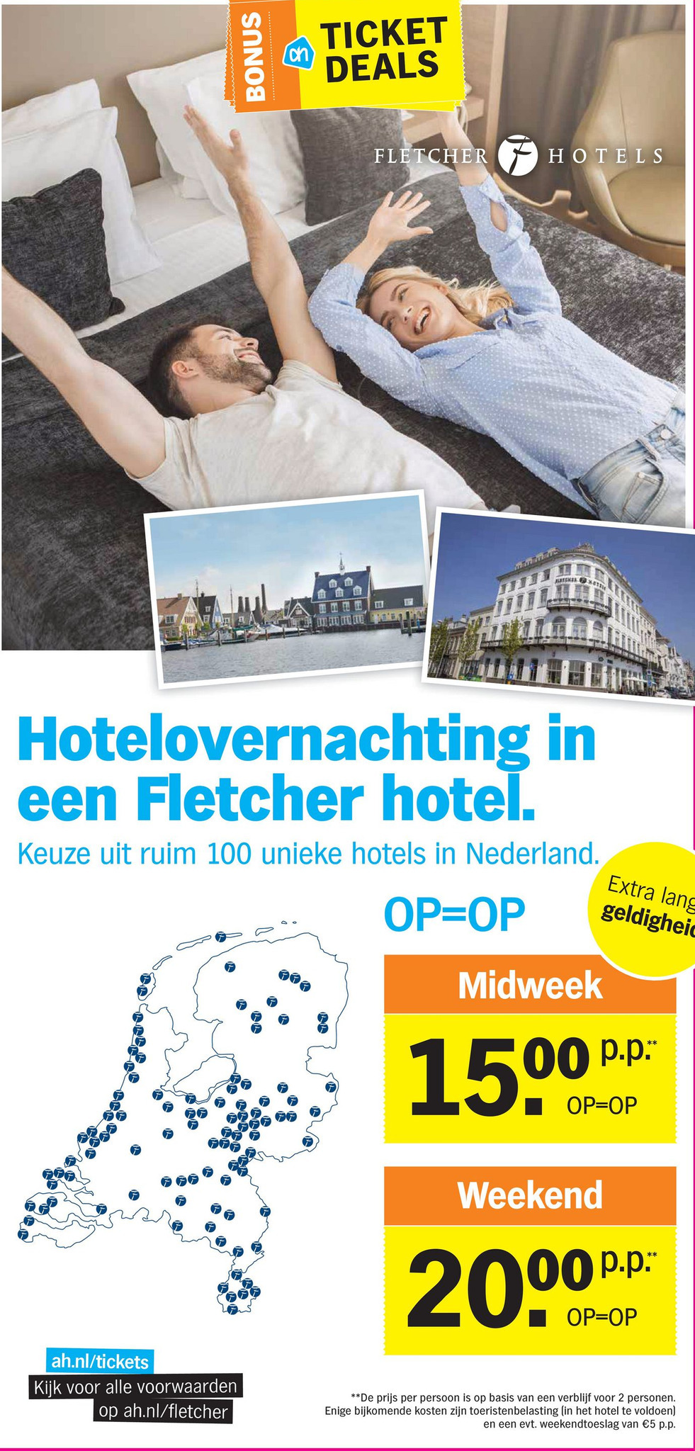 Hotelovernachting in een Fletcher hotel. aanbieding bij Albert Heijn