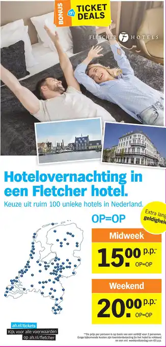 Albert Heijn Hotelovernachting in een Fletcher hotel. aanbieding