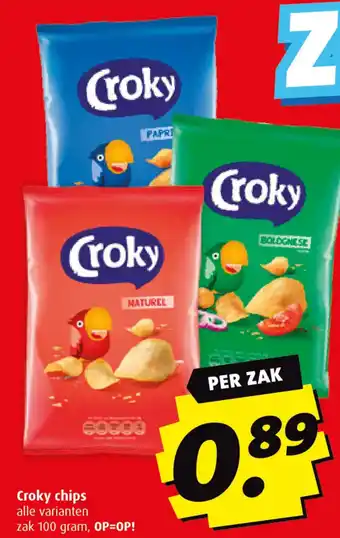 Boni Croky chips alle varianten aanbieding