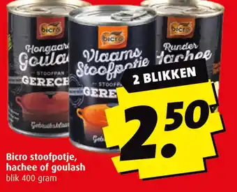 Boni Bicro stoofpotje, hachee of goulash aanbieding