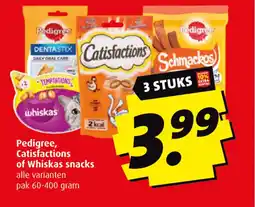 Boni Pedigree, Catisfactions of Whiskas snacks aanbieding
