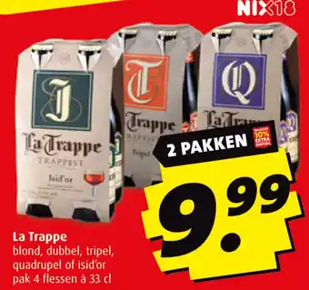 Boni La Trappe blond, dubbel, tripel, quadrupel of isid'or aanbieding
