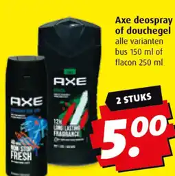 Boni Axe deospray of douchegel aanbieding