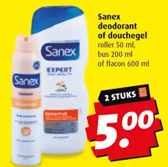 Boni Sanex deodorant of douchegel aanbieding