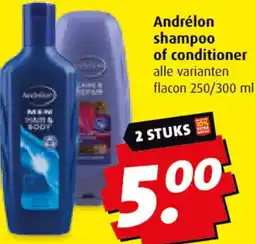 Boni Andrélon shampoo of conditioner aanbieding