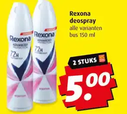 Boni Rexona deospray aanbieding