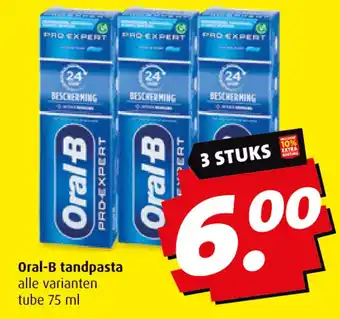 Boni Oral-B tandpasta aanbieding