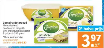 Albert Heijn Campina Botergoud 250gram aanbieding