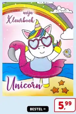Boekenvoordeel Unicorn kleurboek aanbieding