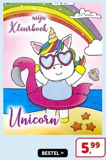 Boekenvoordeel Unicorn kleurboek aanbieding