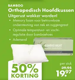 Gezond & Wel BAMBOO Orthopedisch Hoofdkussen aanbieding