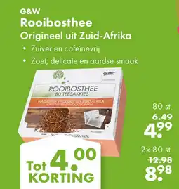 Gezond & Wel G&W Rooibosthee aanbieding