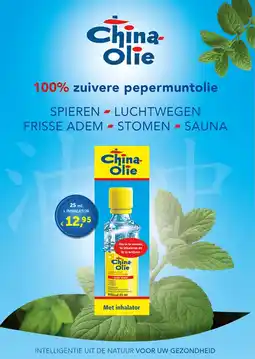 Gezond & Wel China- Olie 100% zuivere pepermuntolie aanbieding