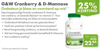 Gezond & Wel G&W Cranberry & D-Mannose aanbieding