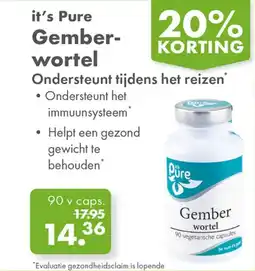 Gezond & Wel it's Pure Gember- wortel aanbieding