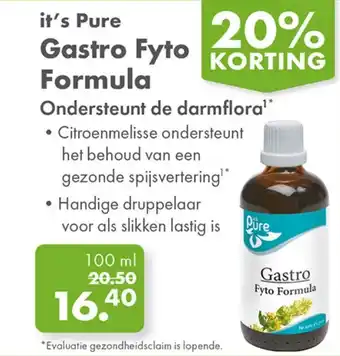 Gezond & Wel it's Pure Gastro Fyto Formula aanbieding
