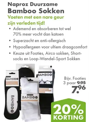 Gezond & Wel Naproz Duurzame Bamboo Sokken aanbieding