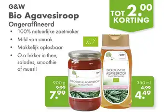 Gezond & Wel G&W Bio Agavesiroop aanbieding
