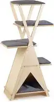 Welkoop Beeztees Mirza - Krabmeubel - Hout - Lichtbruin Grijs - 70x40x135 cm aanbieding