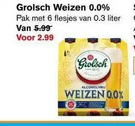 Hoogvliet Grolsch Weizen 0.0% aanbieding