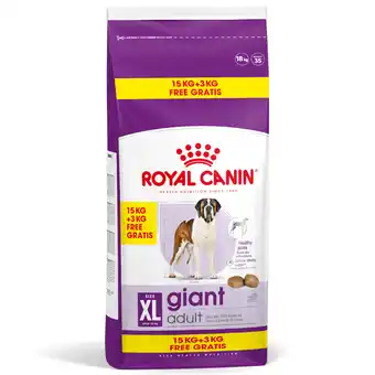 Zooplus 15 + 3kg Gratis! Giant Adult Royal Canin Hondenvoer aanbieding