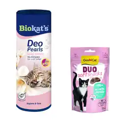 Zooplus 700 g Biokat's Active Pearls kattengrit + GimCat Duo Soft Snacks 50 g Zalm & Forel gratis! aanbieding