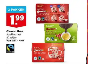 Hoogvliet G'woon Thee aanbieding