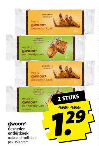 Boni Gwoonº Gesneden Ontbijtkoek Naturel Of Volkoren aanbieding