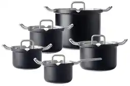 Coolblue BK-Q-Linair Master Glas Black Pannenset 5-delig aanbieding