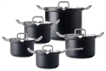 Coolblue BK-Q-Linair Master Glas Black Pannenset 5-delig aanbieding