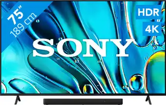 Coolblue Sony Bravia 3 75 4K Led (2025) + Sony HT-S2000 Zwart aanbieding