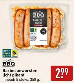 ALDI Barbecueworsten licht pikant aanbieding