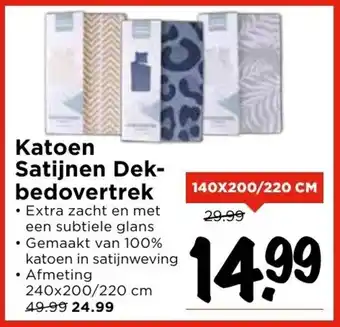 Vomar Voordeelmarkt Katoen Satijnen Dekbedovertrek aanbieding