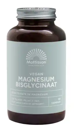 De Online Drogist Mattisson HealthStyle Magnesium Bisglycinaat 150mg Capsules 120CP aanbieding