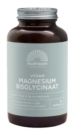 De Online Drogist Mattisson HealthStyle Magnesium Bisglycinaat 150mg Capsules 120CP aanbieding