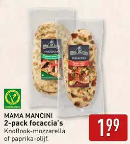 ALDI Mama mancini 2 pack focaccia's aanbieding
