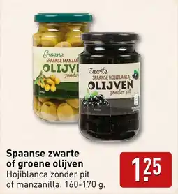 ALDI Spaanse zwarte of groene olijven aanbieding
