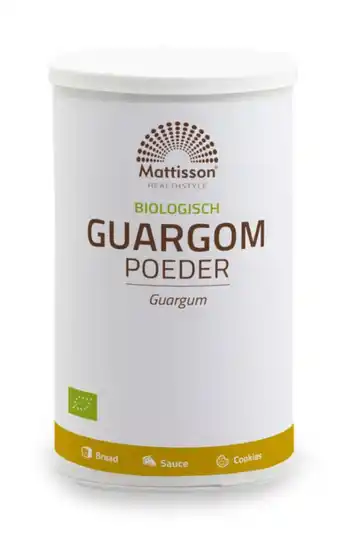 De Online Drogist Mattisson HealthStyle Biologisch Guargom Poeder 275GR aanbieding