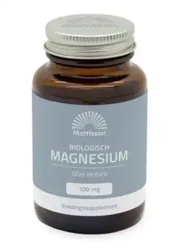 De Online Drogist Mattisson HealthStyle Biologisch Magnesium Capsules 60CP aanbieding