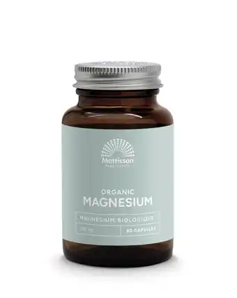 De Online Drogist Mattisson HealthStyle Biologisch Magnesium Capsules 60CP aanbieding