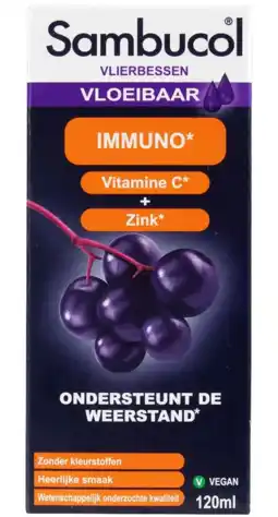 De Online Drogist Sambucol Immuno Vloeibaar 120ML aanbieding