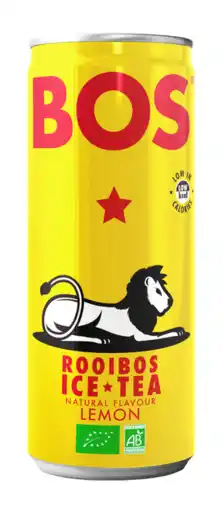 De Online Drogist BOS Rooibos Ice Tea Lemon Blikje 250ML aanbieding