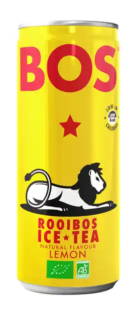 De Online Drogist BOS Rooibos Ice Tea Lemon Blikje 250ML aanbieding