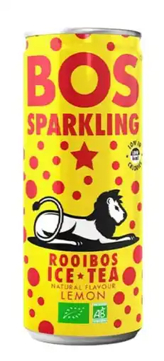 De Online Drogist BOS Rooibos Ice Tea Sparkling Lemon Blikje 250ML aanbieding