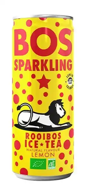 De Online Drogist BOS Rooibos Ice Tea Sparkling Lemon Blikje 250ML aanbieding
