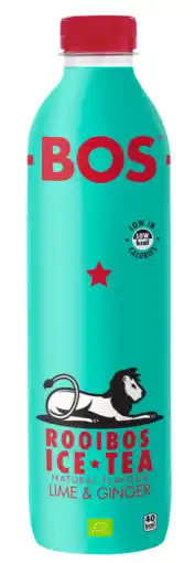 De Online Drogist BOS Rooibos Ice Tea Lime & Ginger 1LT aanbieding