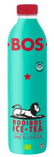 De Online Drogist BOS Rooibos Ice Tea Lime & Ginger 1LT aanbieding