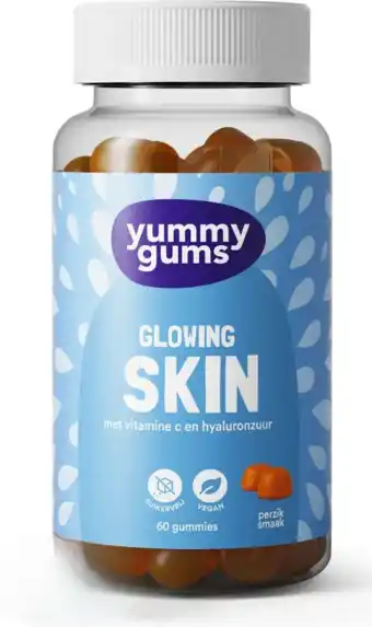 De Online Drogist Yummygums Glowing Skin Gummies 60ST aanbieding