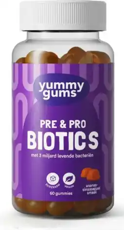 De Online Drogist Yummygums Pre & Pro Biotics Gummies 60ST aanbieding